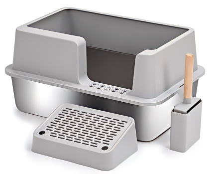 MSP-B Open-Top Stainless Steel Cat Litter Box